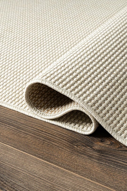 Tiora TI002A Krem Jüt Halı Naturel Sisal Örme Hasır Modern Yıkanabilir