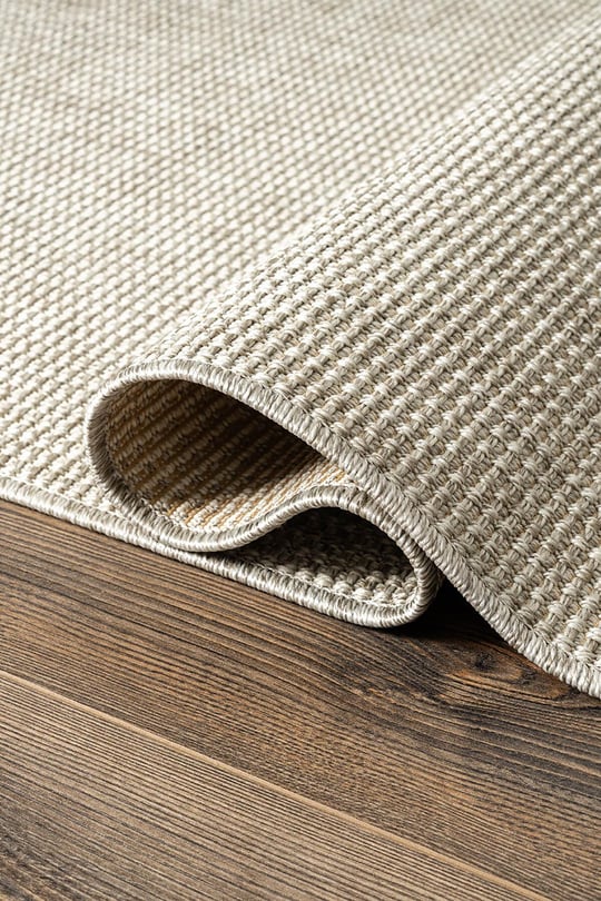 Tiora TI003A Gri Jüt Halı Naturel Sisal Örme Hasır Modern Yıkanabilir
