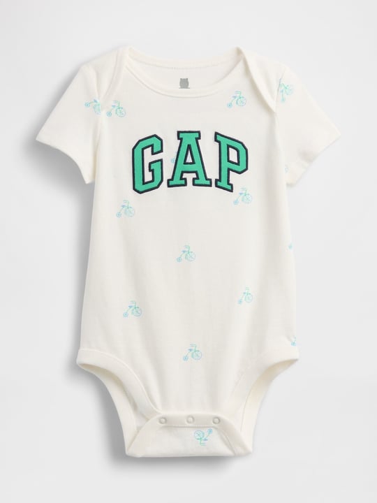 GAP Unısex Bebek Gap Logo Tulum Beyaz