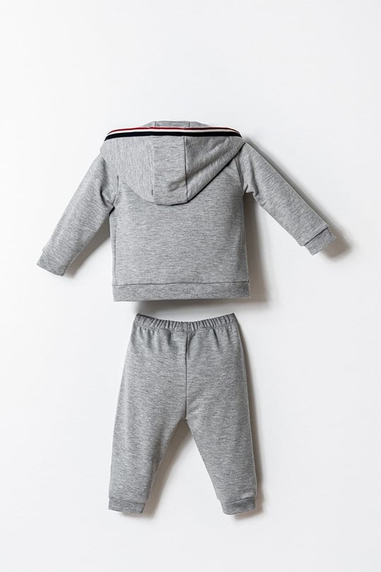 U.S. Polo Assn Erkek Bebek  3lü Takım Gri Melanj
