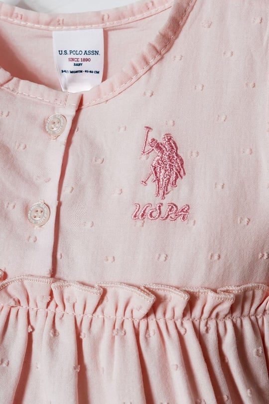 U.S. Polo Assn Kız Bebek  Tulum Pembe