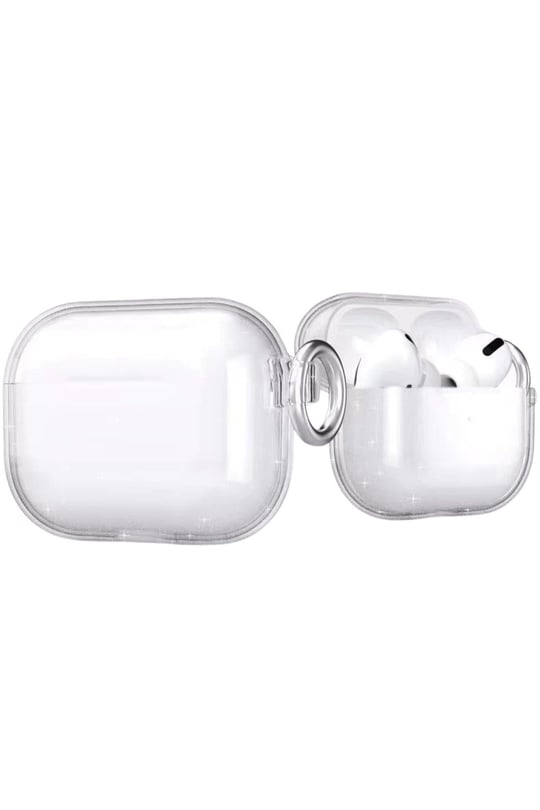 Apple Airpods Pro 2 (2.nesil) Shell Kılıf - Simli Şeffaf