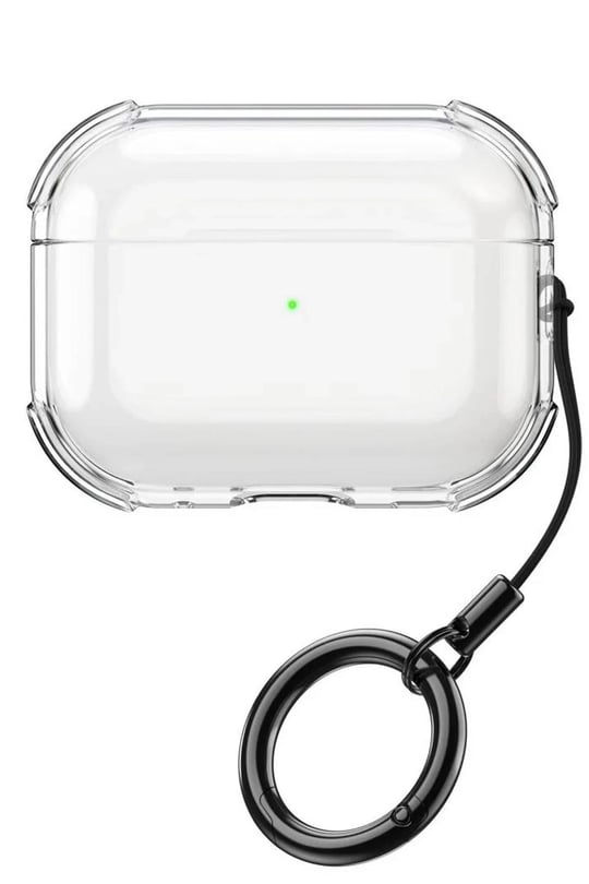 Apple AirPods Pro 3 (3. Nesil) Showy Parlak Darbeye Dayanıklı Koruma Kılıfı – Şeffaf
