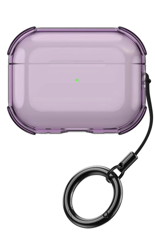 Apple AirPods Pro 3 (3. Nesil) Showy Parlak Darbeye Dayanıklı Koruma Kılıfı – Mor