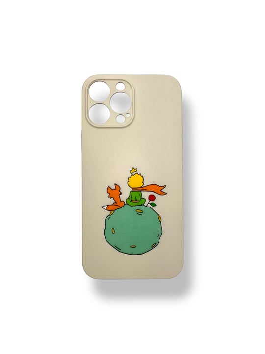 SİLİKON BASKI KILIFLARDIVERSECASESLKN38Apple Iphone 13 Pro Max Silikon Küçük Prens Baskı Kılıf - Krem