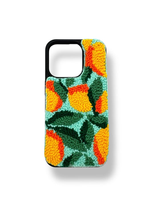 PUNCH İŞLEMELİ KILIFLARDIVERSECASEPNCH48Apple Iphone 14 İşlemeli Kılıf - Limon Desenli