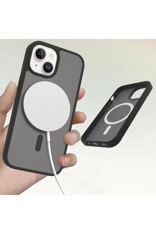 Apple iPhone 14 Pro Max Jota MagSafe Uyumlu Şeffaf Telefon Kılıfı – Siyah