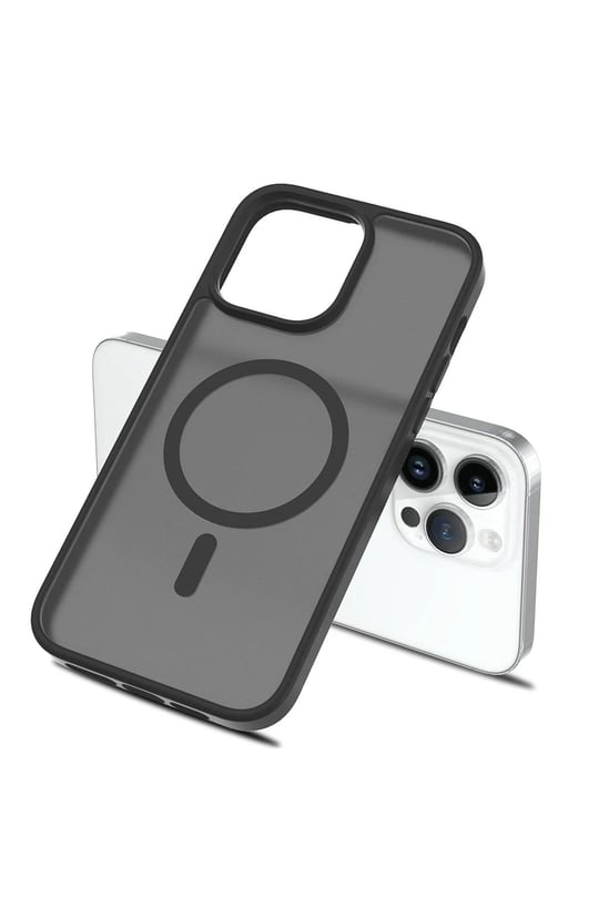 Apple iPhone 14 Pro Max Jota MagSafe Uyumlu Şeffaf Telefon Kılıfı – Siyah