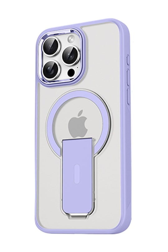 Apple iPhone 14 Pro Tork Magsafe Standlı Kapak - Lila