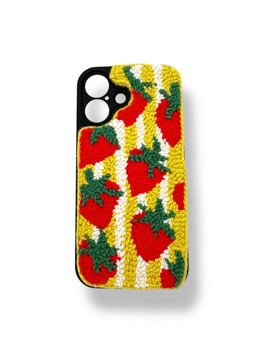 PUNCH İŞLEMELİ KILIFLARDIVERSECASEPNCH90Apple Iphone 16 İşlemeli Kılıf - Çilek Desenli