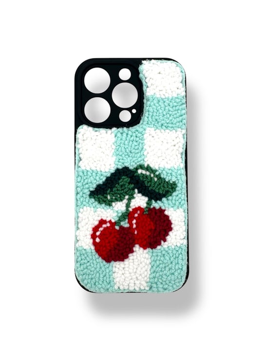PUNCH İŞLEMELİ KILIFLARDIVERSECASEPNCH92Apple Iphone 16 Pro İşlemeli Kılıf - Kiraz Desenli