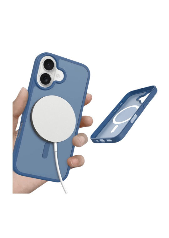 Apple iPhone 17 Jota MagSafe Uyumlu Şeffaf Telefon Kılıfı – Lacivert