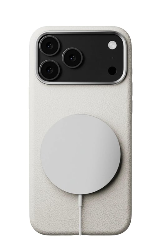 Apple iPhone 17 Pro MagSafe Uyumlu Deri Telefon Kılıfı – Beyaz Wonder Seri