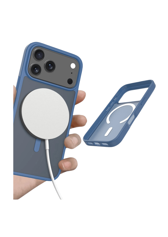 Apple iPhone 17 Pro Max Jota MagSafe Uyumlu Şeffaf Telefon Kılıfı – Lacivert