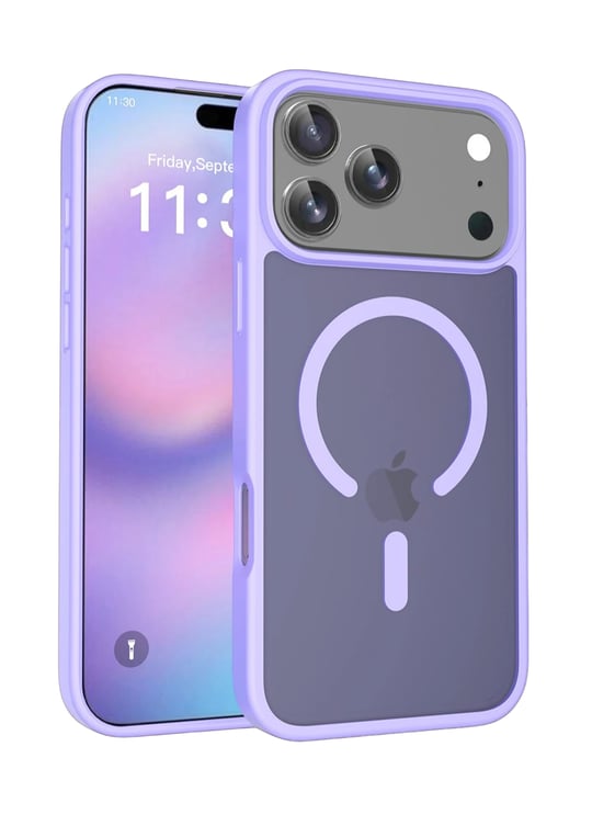 Apple iPhone 17 Pro Max Jota MagSafe Uyumlu Şeffaf Telefon Kılıfı – Lila