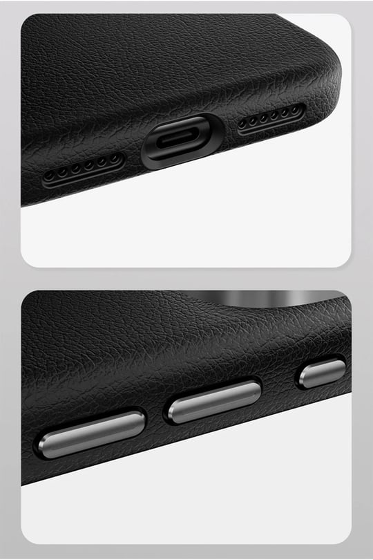 Apple iPhone 17 Pro Max MagSafe Uyumlu Deri Telefon Kılıfı – Turuncu Wonder Seri