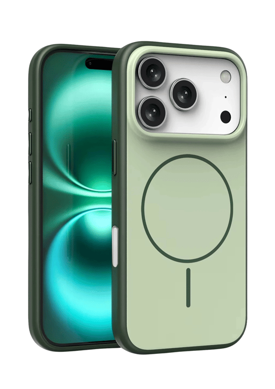 Apple iPhone 17 Pro Max MagSafe Uyumlu Neva Serisi Telefon Kılıfı – Koyu Yeşil
