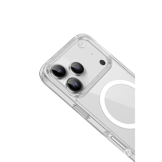 Apple iPhone 17 Pro PC Real MagSafe Darbeye Dayanıklı Crystal Kılıf –  Şeffaf