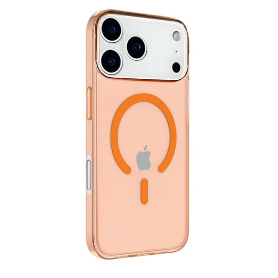 Apple iPhone 17 Pro PC Real MagSafe Darbeye Dayanıklı Crystal Kılıf –  Turuncu