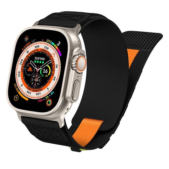 Apple Watch 42mm / 44mm / 45mm / 46mm / 49mm Tactical Loop Hasır Kordon - Siyah