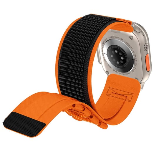 Apple Watch 42mm / 44mm / 45mm / 46mm / 49mm Tactical Loop Hasır Kordon - Turuncu