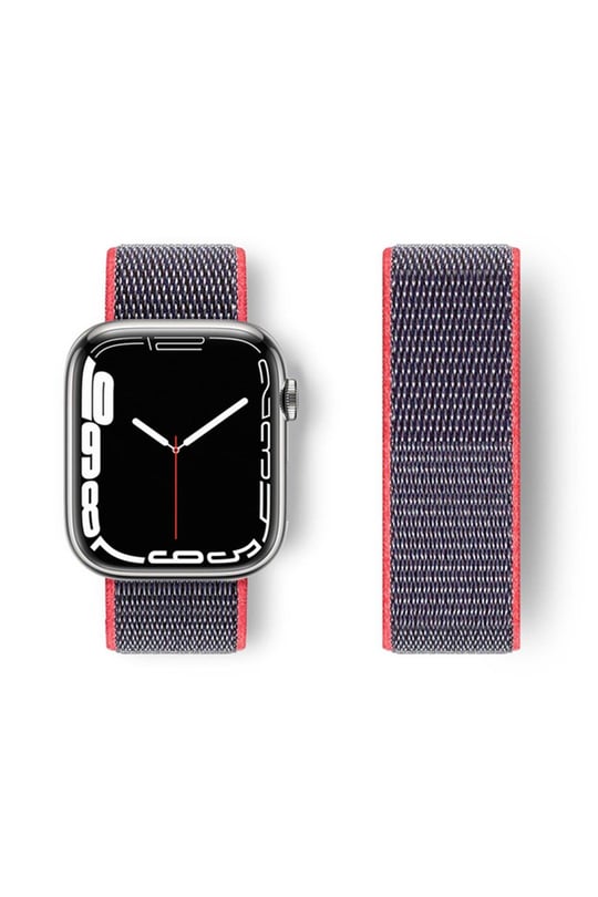 HASIR BEZ KORDONLARNEWFACEHSR20Apple Watch 42mm / 44mm / 45mm / 46mm / 49mm Hasırlı Cırtcırtlı Kordon - Pembe