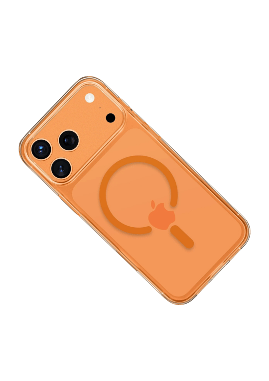 Keephone iPhone 17 Pro Glaze MagSafe Uyumlu Darbeye Dayanıklı Kılıf – Turuncu