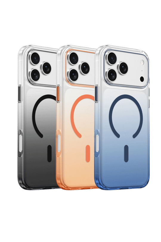 Keephone iPhone 17 Pro MagSafe Uyumlu Aurora Pro Şeffaf Telefon Kılıfı – Turuncu