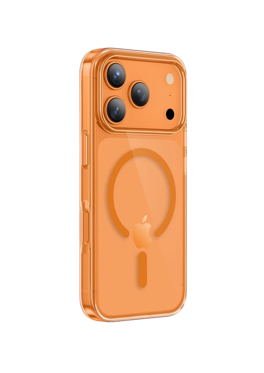 Keephone iPhone 17 Pro Max Glaze MagSafe Uyumlu Darbeye Dayanıklı Kılıf – Turuncu