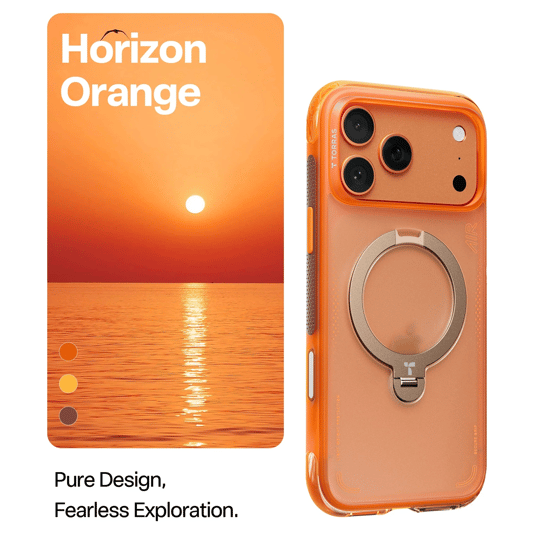 Torras iPhone 17 Pro Max Ostand Spin Air MagSafe Standlı Koruma Kılıf – Turuncu