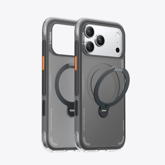 Torras iPhone 17 Pro Max Ostand Spin Air MagSafe Standlı Koruma Kılıf – Siyah