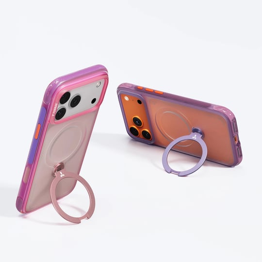 Torras iPhone 17 Pro Max Ostand Spin Air MagSafe Standlı Koruma Kılıf – Pembe
