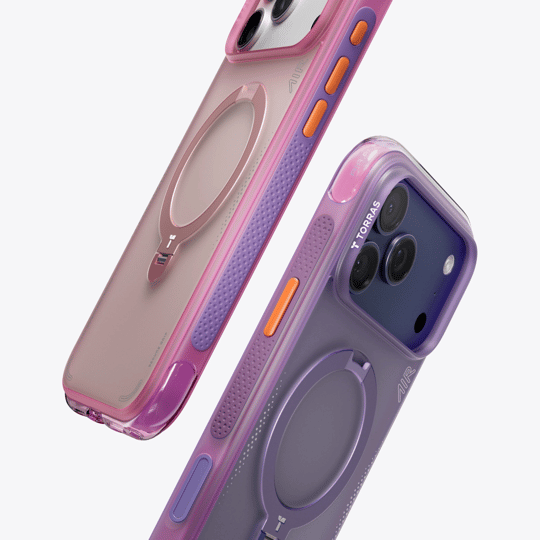 Torras iPhone 17 Pro Max Ostand Spin Air MagSafe Standlı Koruma Kılıf – Pembe