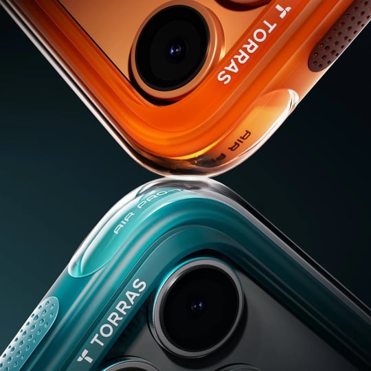 Torras iPhone 17 Pro Max Ostand Spin Air MagSafe Standlı Koruma Kılıf – Yeşil-Mavi