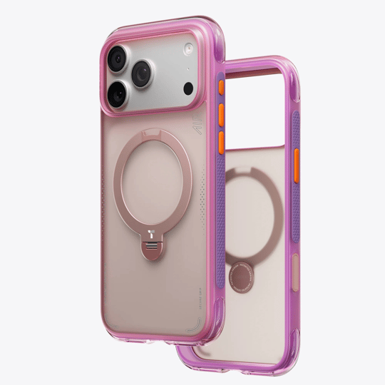Torras iPhone 17 Pro Ostand Spin Air MagSafe Standlı Koruma Kılıf – Pembe