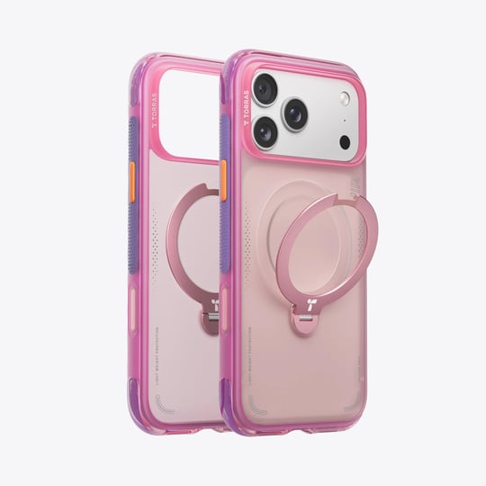 Torras iPhone 17 Pro Ostand Spin Air MagSafe Standlı Koruma Kılıf – Pembe