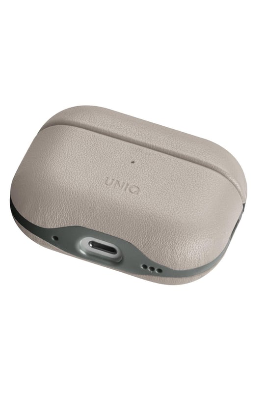 Uniq Apple Airpods Pro 2 (2.nesil) Lyden DS Deri Kılıf - Bej