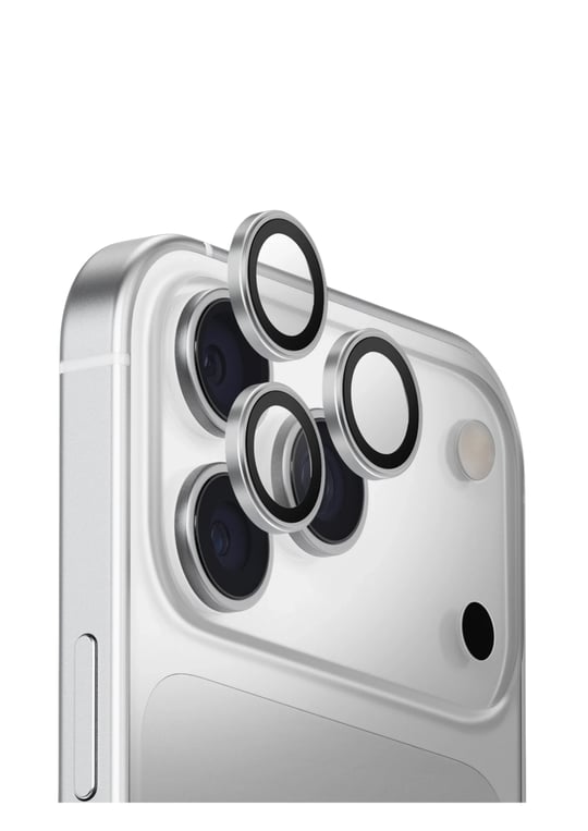 Uniq iPhone 17 Pro / 17 Pro Max Optix Alüminyum Kamera Lens Koruyucu – Gümüş Renk