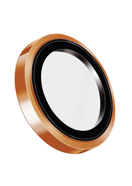Uniq iPhone 17 Pro / 17 Pro Max Optix Sapphire Çelik Çerçeveli Kamera Lens Koruyucu – Turuncu