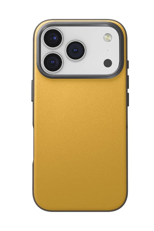 Uniq iPhone 17 Pro MagSafe Uyumlu Lyden DS Deri Telefon Kılıfı – Sarı