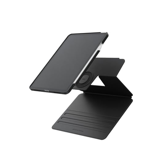 Uniq Rovus Snapmount iPad Air 11 (2024) 360° Dönebilen Manyetik Standlı Koruyucu Case Tablet Kılıfı – Siyah