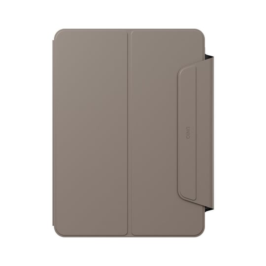 Uniq Rovus Snapmount iPad Air 13 (2024) 360° Dönebilen Manyetik Standlı Koruyucu Case Tablet Kılıfı – Gri