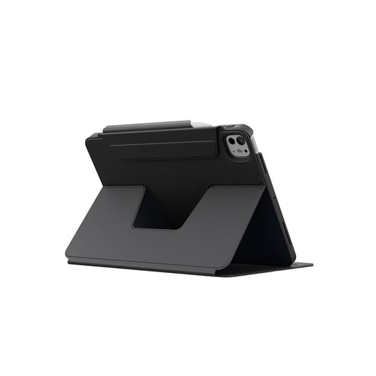 Uniq Rovus Snapmount iPad Pro 11 (2024) 360° Dönebilen Manyetik Standlı Koruyucu Case Tablet Kılıfı – Siyah 