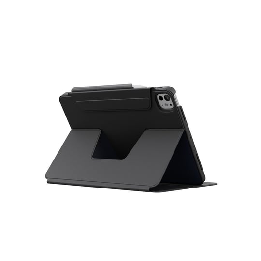 Uniq Rovus Snapmount iPad Pro 13 (2024) 360° Dönebilen Manyetik Standlı Koruyucu Case Tablet Kılıfı – Siyah 