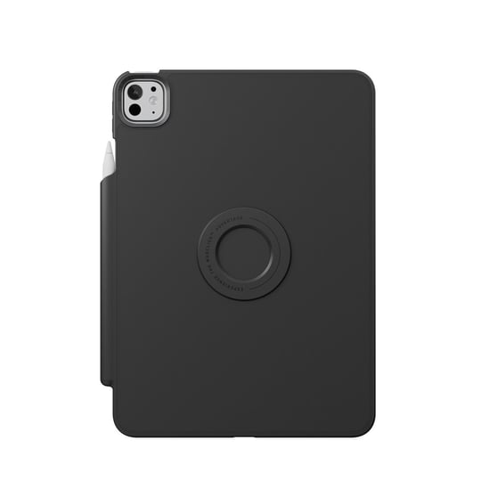Uniq Rovus Snapmount iPad Pro 13 (2024) 360° Dönebilen Manyetik Standlı Koruyucu Case Tablet Kılıfı – Siyah 