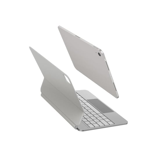 Uniq Venno Pro iPad Pro 11 (2024) Manyetik Klavyeli Kılıf – Trackpadli, Beyaz