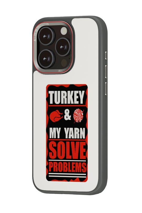 URR Apple iPhone 15 Pro Max NFC Smart Case Akıllı Kapak - Titan Gri
