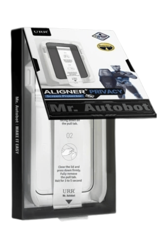 URR iPhone 17 Pro Max Aligner+ Hayalet Cam Ekran Koruyucu – Siyah Gizli Görüş Koruma
