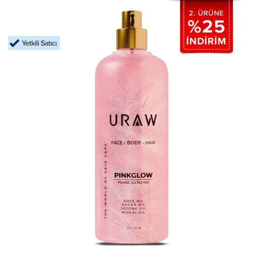 Pink Glow Pembe Işıltılı Yağ | Yüz, Vücut ve Saç İçin Çok Amaçlı Bakım Yağı