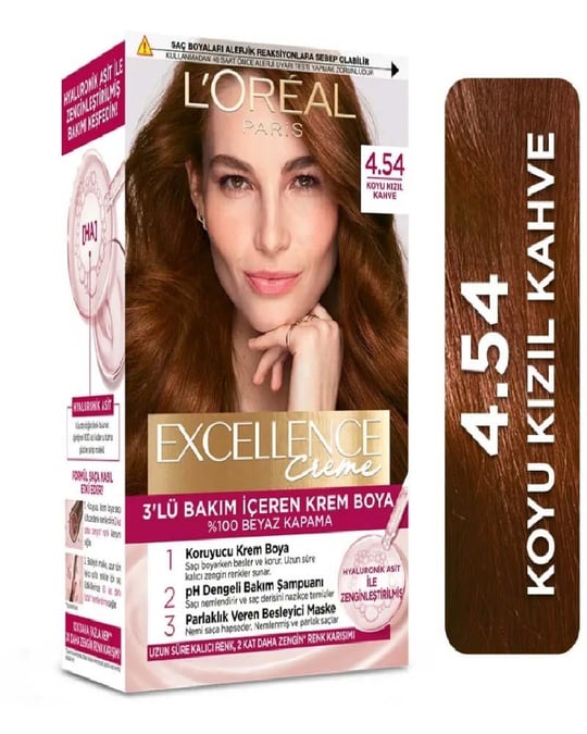Loreal Paris Creme Saç Boyası 4.54 Koyu Kızıl Kahve